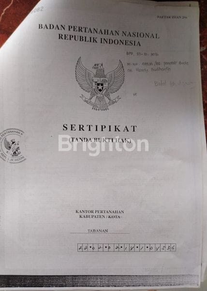 Tanah 34,15 Are Dekat Nuanu Di Desa Pandak Gede Kediri Tabanan